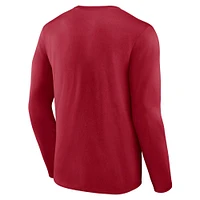 Men's Profile Crimson Indiana Hoosiers Big & Tall Two-Hit Graphic Long Sleeve T-Shirt