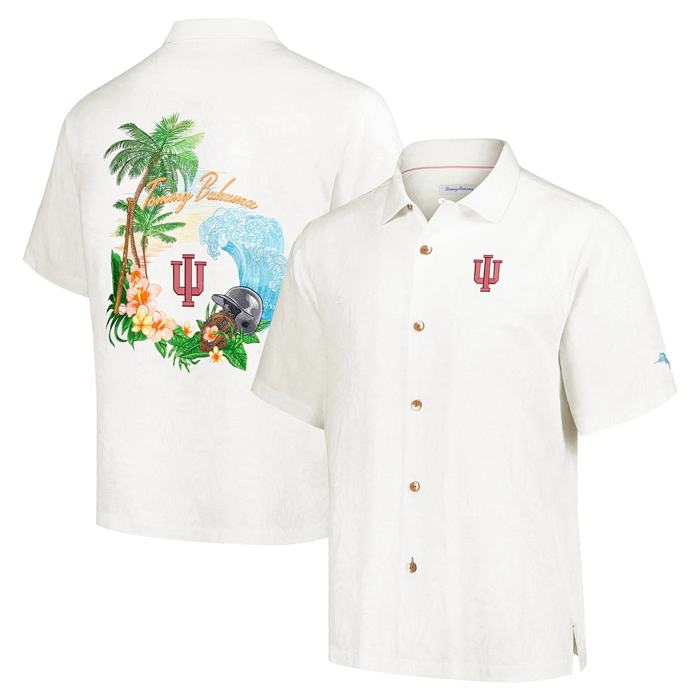 Chemise boutonnée Tommy Bahama Indiana Hoosiers Castaway Game Camp pour hommes