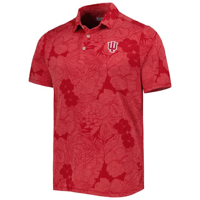 Polo Tommy Bahama Crimson Indiana Hoosiers Miramar Blooms pour homme