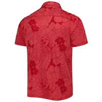 Men's Tommy Bahama Crimson Indiana Hoosiers Miramar Blooms Polo