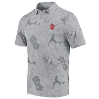 Polo Tommy Bahama gris Indiana Hoosiers Miramar Blooms pour hommes