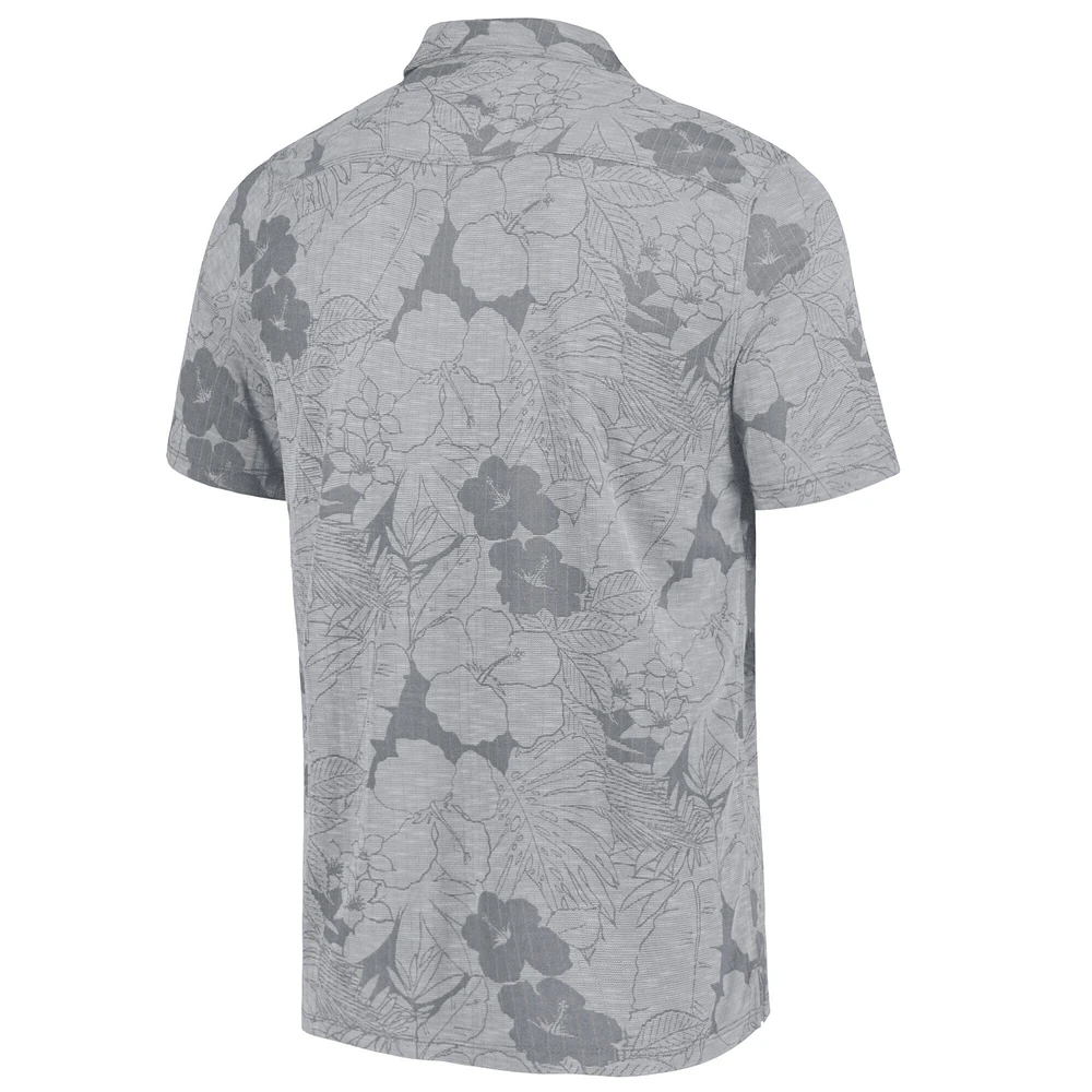 Polo Tommy Bahama gris Indiana Hoosiers Miramar Blooms pour hommes