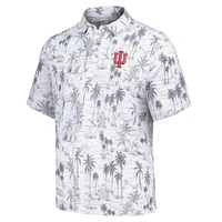 Men's Tommy Bahama Gray Indiana Hoosiers Sport Cabana Shores IslandZone Tri-Blend Polo