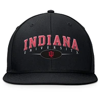 Men's Top of the World Black Indiana Hoosiers Bullpen Snapback Hat