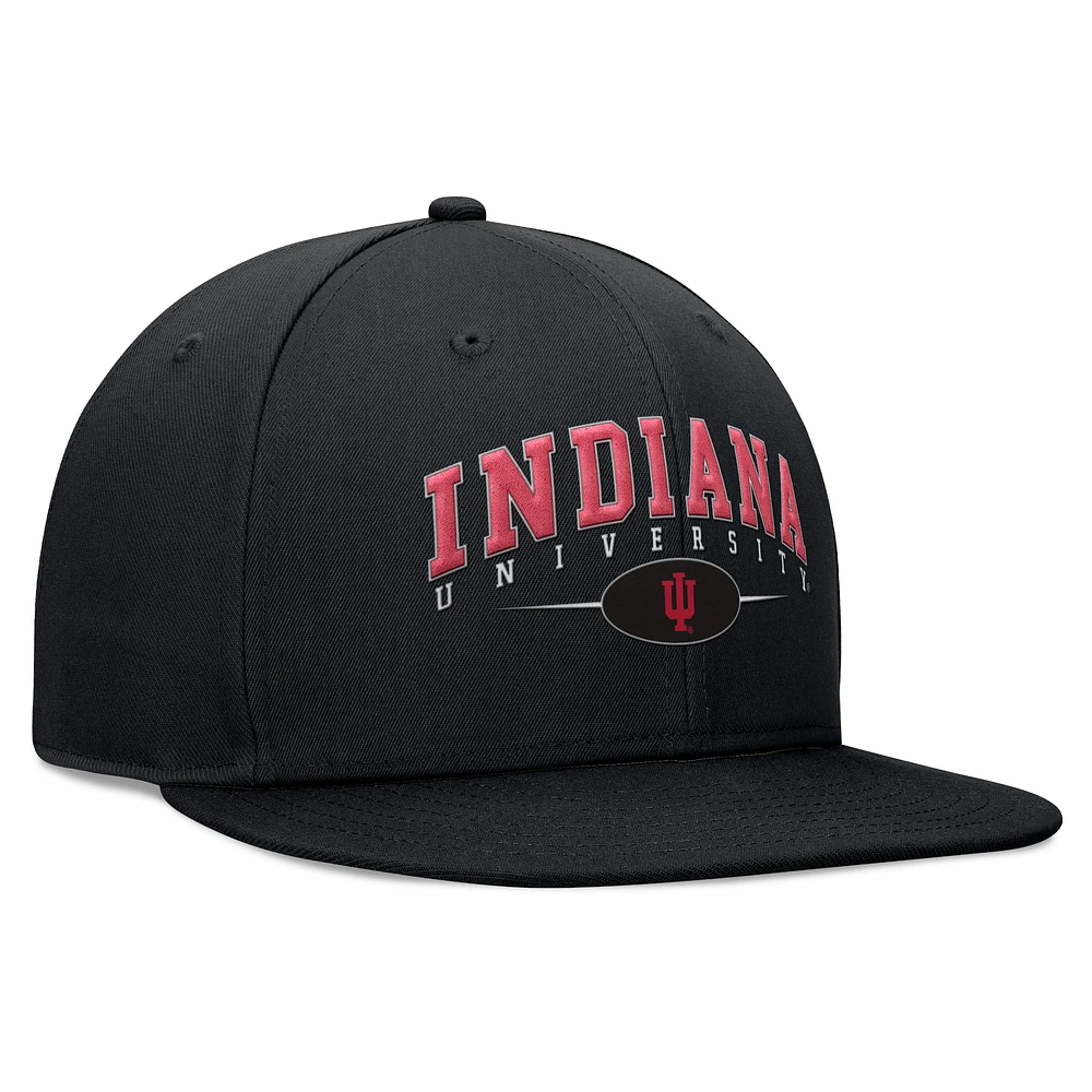 Casquette Snapback Top of the World noire Indiana Hoosiers Bullpen pour hommes