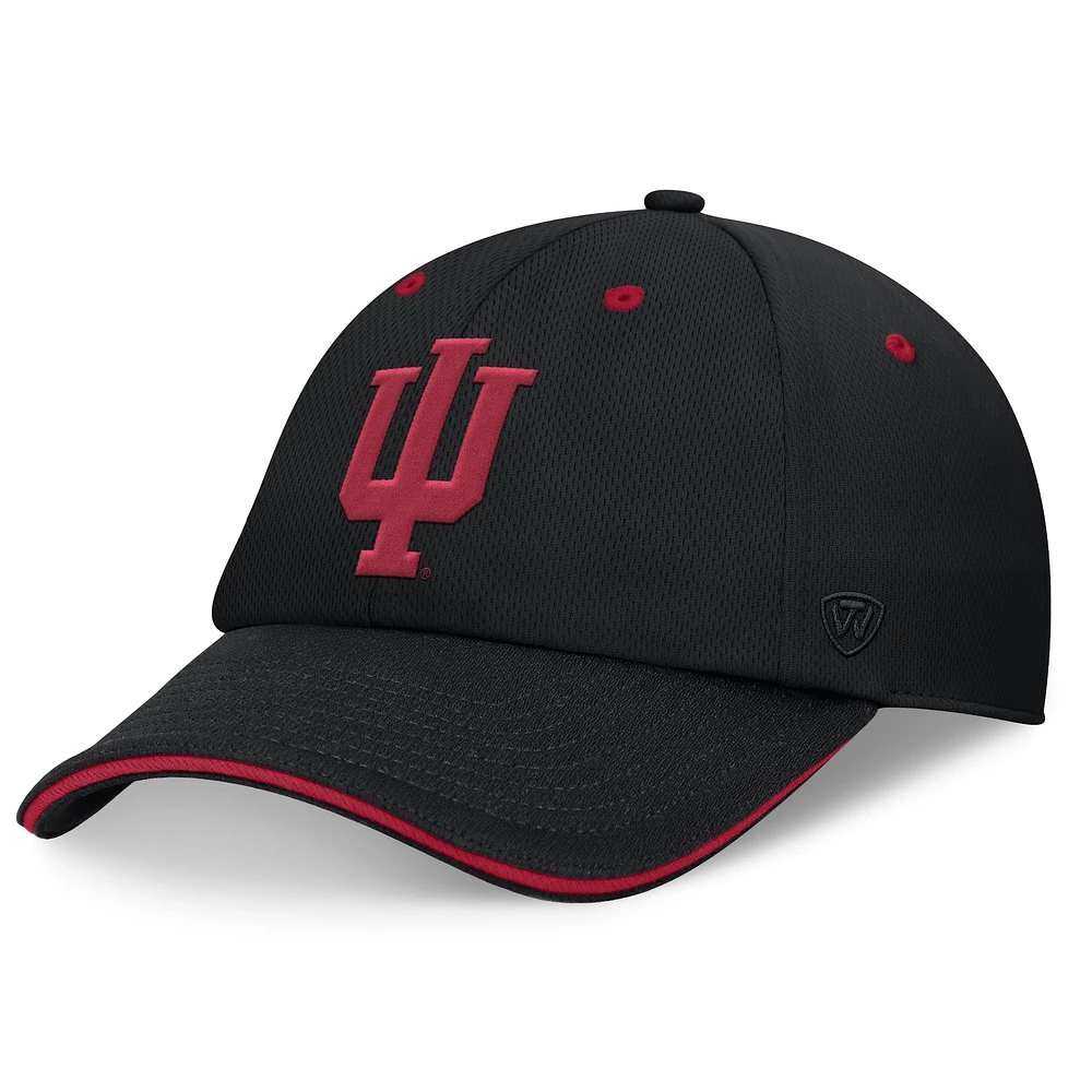 Casquette réglable Top of the World Black Indiana Hoosiers pour hommes