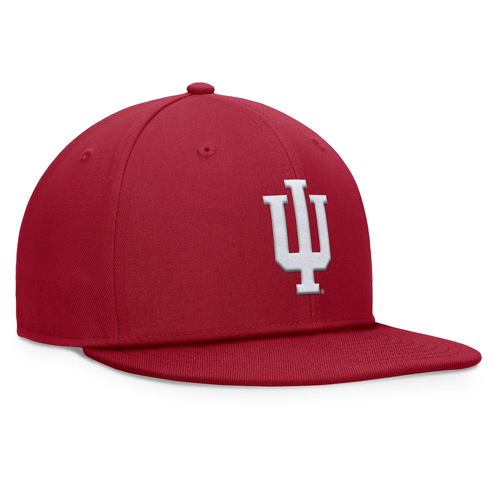 Men's Top of the World Crimson Indiana Hoosiers Fundamental Snapback Hat