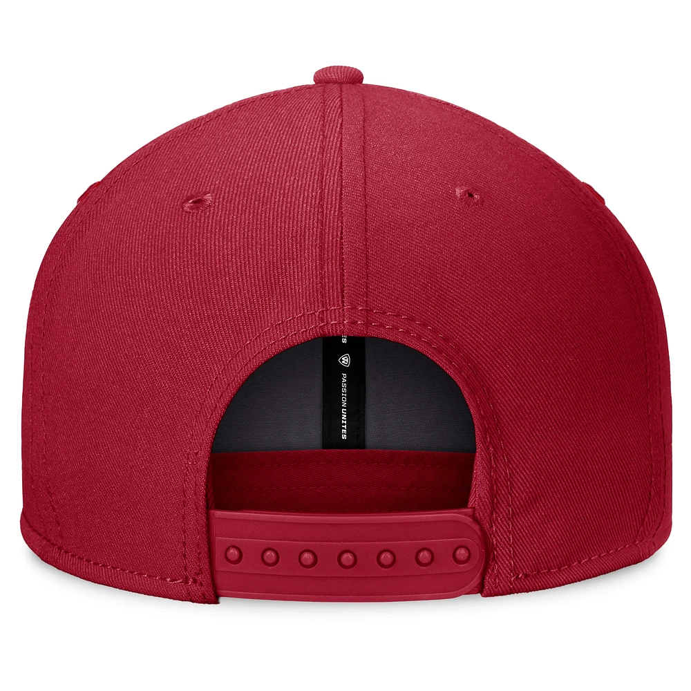 Casquette Snapback fondamentale Top of the World Crimson Indiana Hoosiers pour hommes