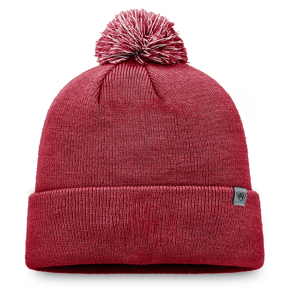 Men's Top of the World Crimson Indiana Hoosiers Team Logo Cuffed Knit Hat with Pom