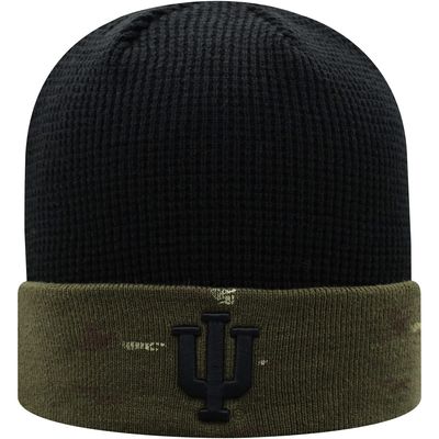 Men's Top of the World Olive/Black Indiana Hoosiers OHT Military Appreciation Skully Cuffed Knit Hat