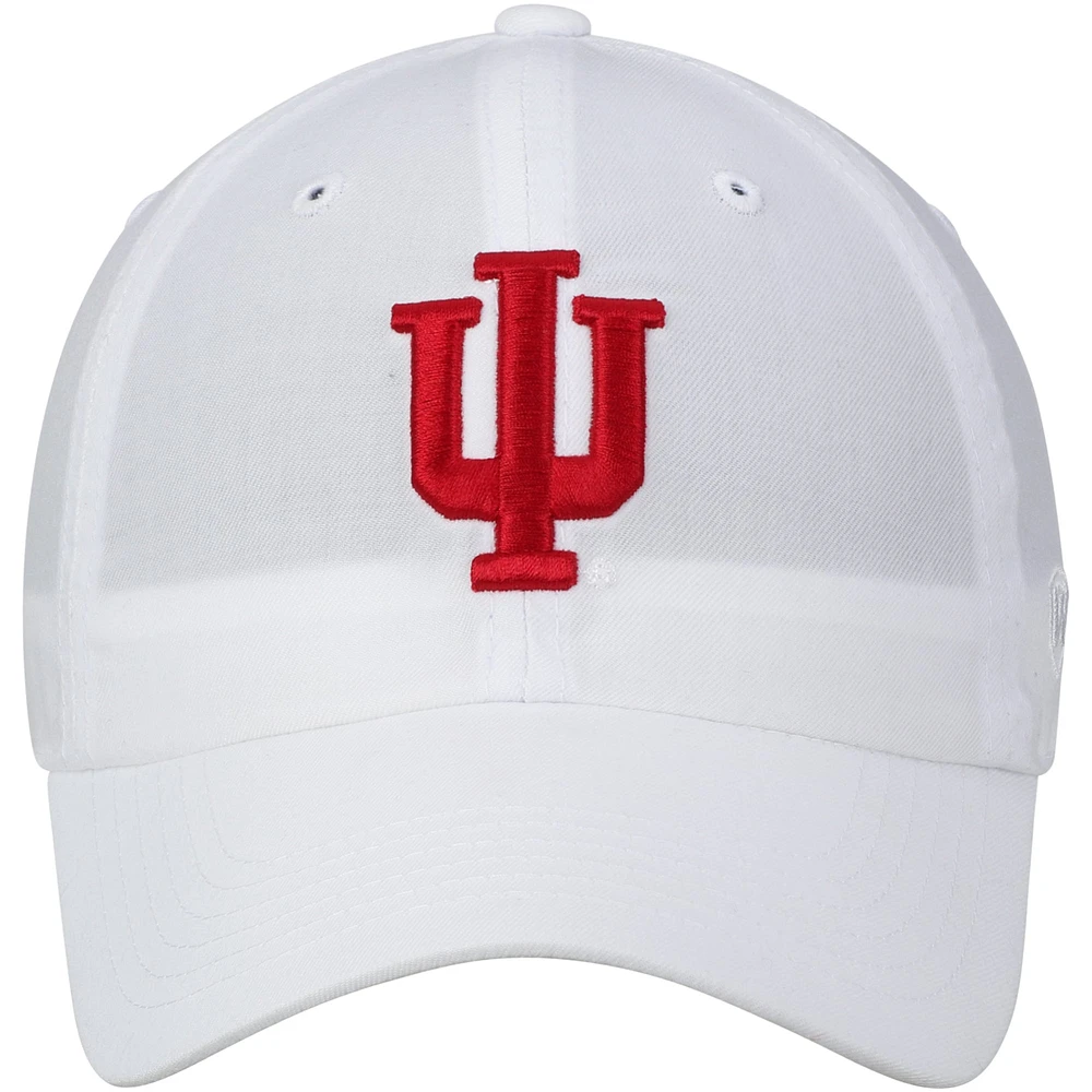 Men's Top of the World White Indiana Hoosiers Primary Logo Staple Adjustable Hat