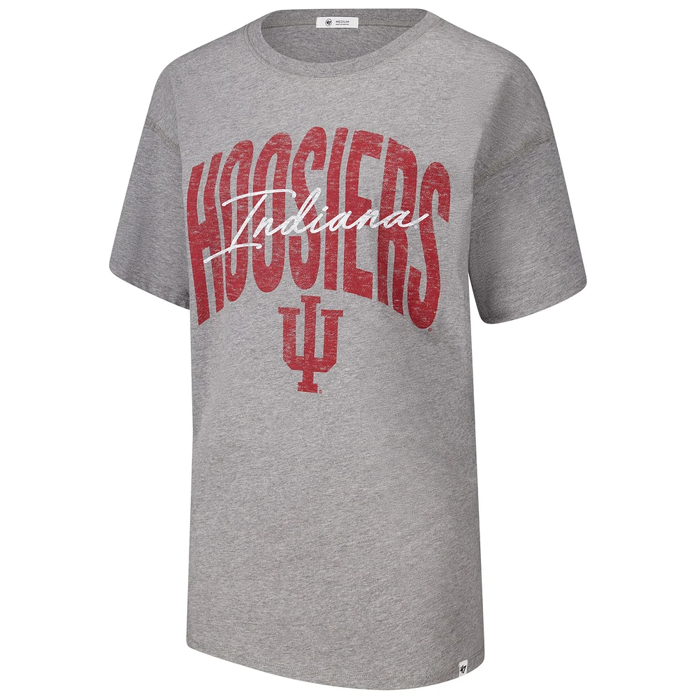 T-shirt gris chiné pour femme Indiana Hoosiers Muse Sadie '47