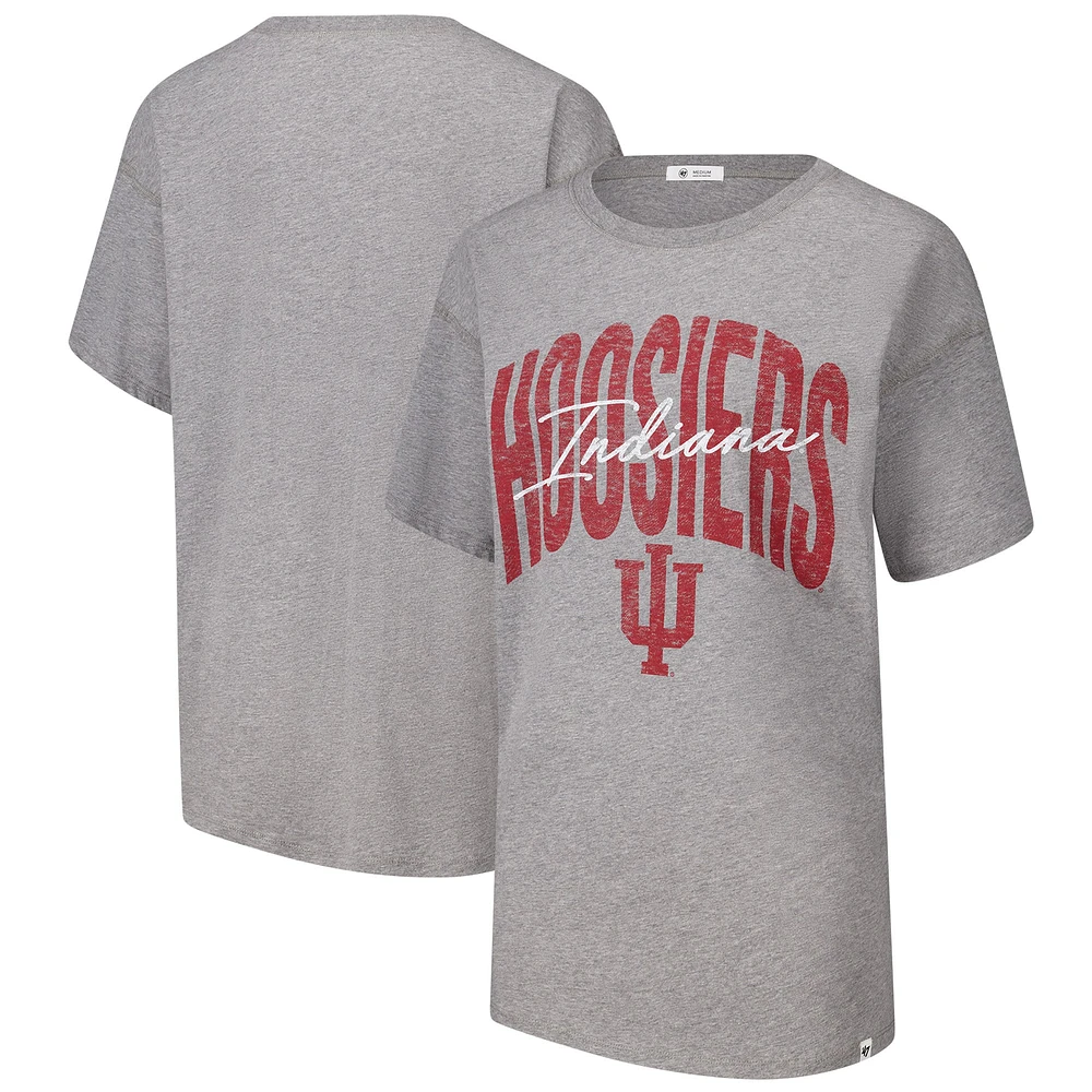 T-shirt gris chiné pour femme Indiana Hoosiers Muse Sadie '47