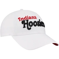 Casquette ajustable blanche Indiana Hoosiers Pensacola Clean Up pour femme '47