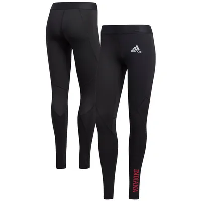 Indiana Hoosiers adidas Women's Alphaskin Leggings - Black