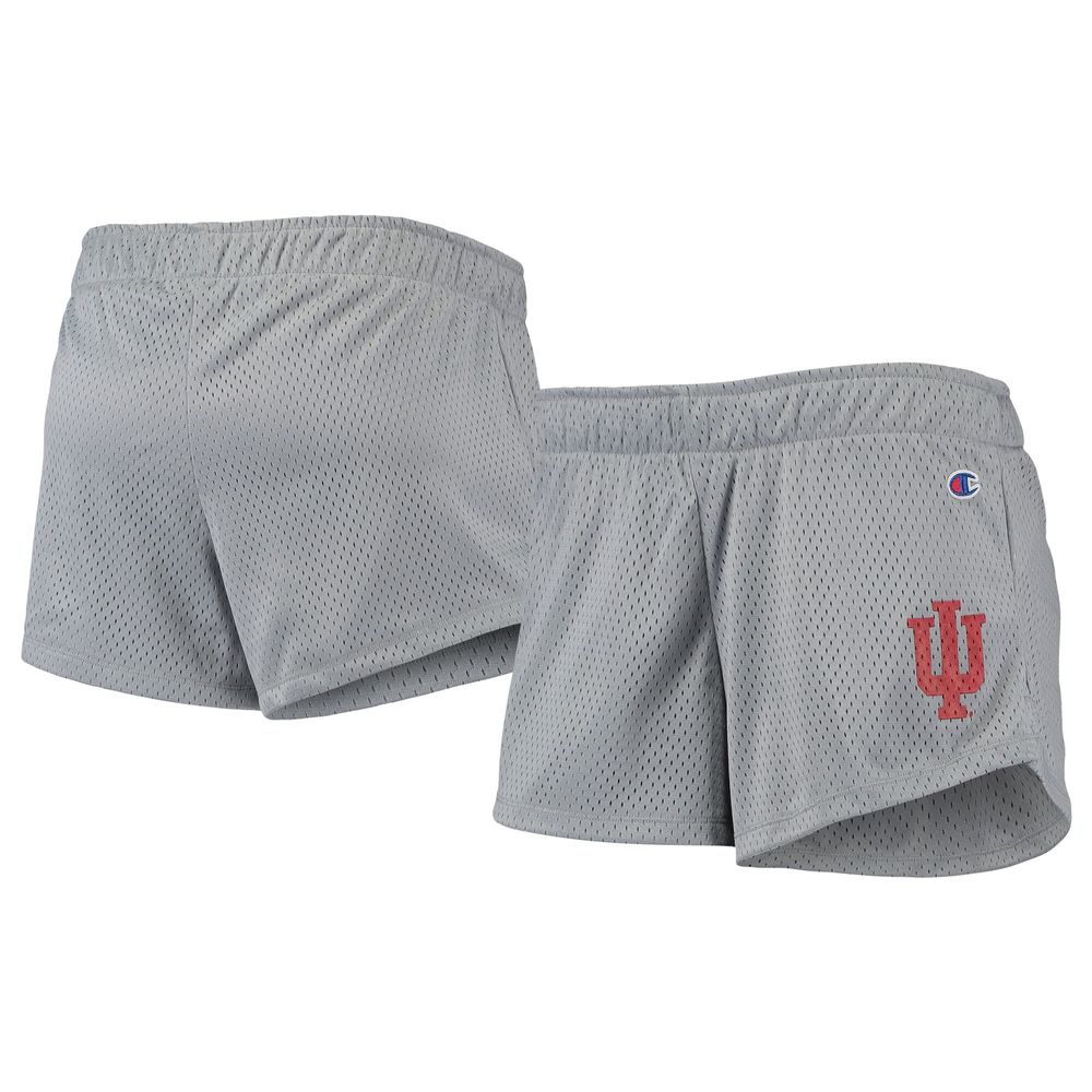 Women's Champion Gray Indiana Hoosiers Logo Mesh Shorts