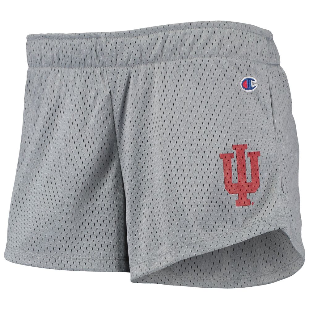 Women's Champion Gray Indiana Hoosiers Logo Mesh Shorts