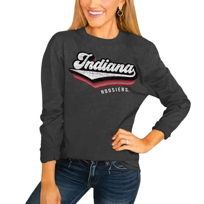 Indiana Hoosiers Women's Vivacious Varsity Long Sleeve T-Shirt - Charcoal