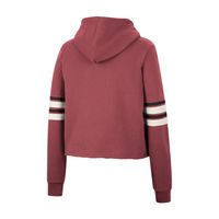 Women's Colosseum Crimson Indiana Hoosiers Retro Cropped Pullover Hoodie