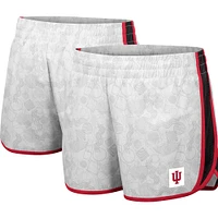 Women's Colosseum White Indiana Hoosiers The Plastics Geo Print Shorts