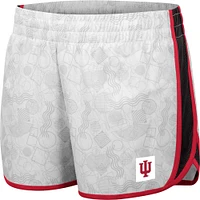 Women's Colosseum White Indiana Hoosiers The Plastics Geo Print Shorts