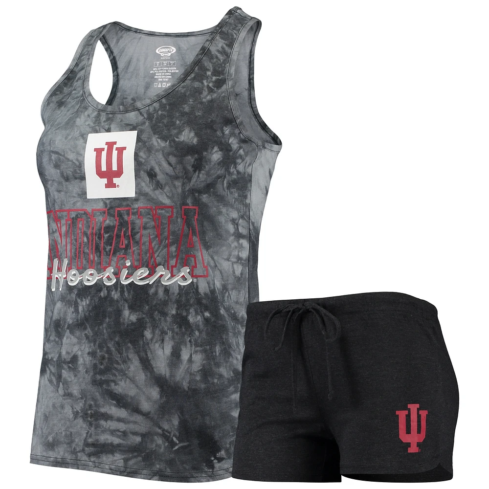 Concepts Sport Indiana Hoosiers Billboard Tie-Dye Débardeur et short pour femme