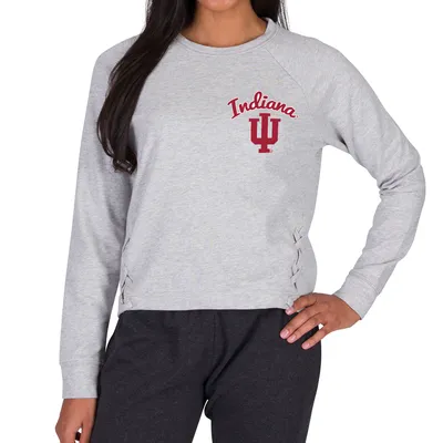 Indiana Hoosiers Concepts Sport Women's Greenway Long Sleeve T-Shirt - Gray