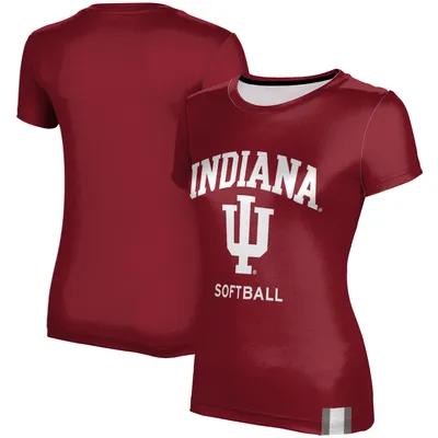 Indiana Hoosiers Women's Softball T-Shirt - Crimson