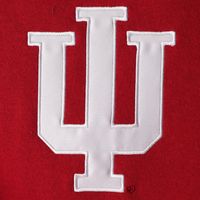 Women's Crimson Indiana Hoosiers Team Big Logo Pullover Hoodie