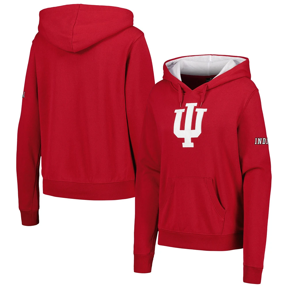 Chandail à capuchon avec gros logo Indiana Hoosiers Team Crimson pour femmes