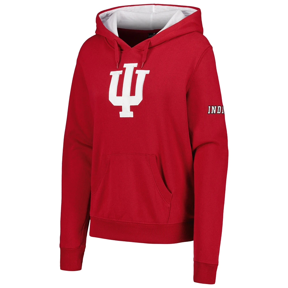 Chandail à capuchon avec gros logo Indiana Hoosiers Team Crimson pour femmes