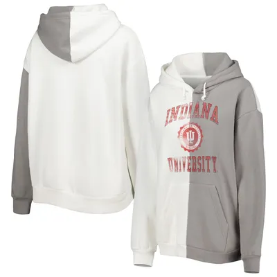 Indiana Hoosiers Gameday Couture Women's Split Pullover Hoodie - Gray/White