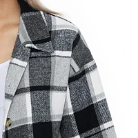 Chemise boutonnée en flanelle grise Gameday Couture pour femme des Indiana Hoosiers End Zone Game