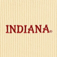 Women's League Collegiate Wear Cream Indiana Hoosiers Timber Cropped Pullover Sweatshirt