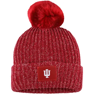 Indiana Hoosiers Love Your Melon Women's Cuffed Knit Hat with Pom - Crimson