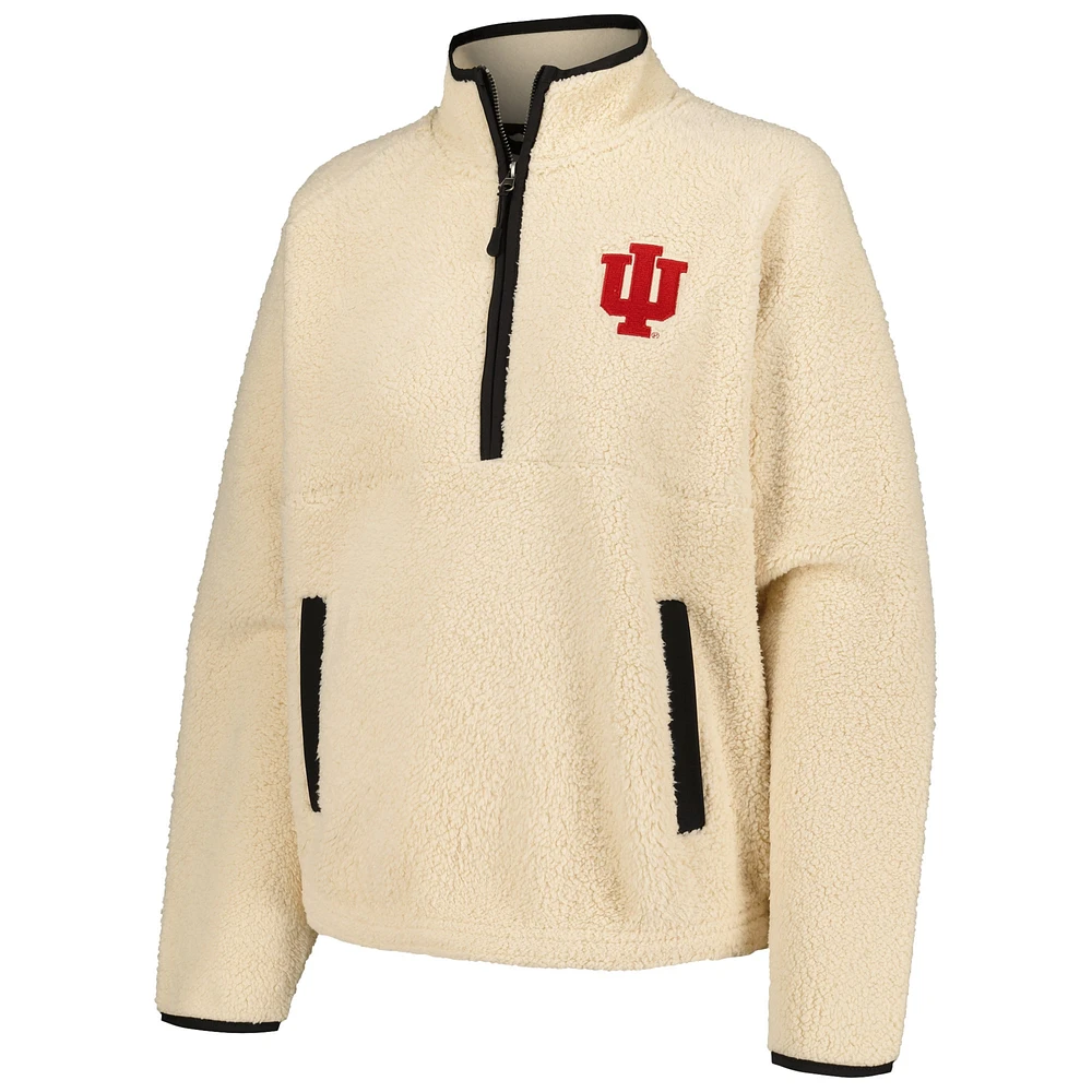 Sweat-shirt à demi-zip Indiana Hoosiers Everest pour femme naturel