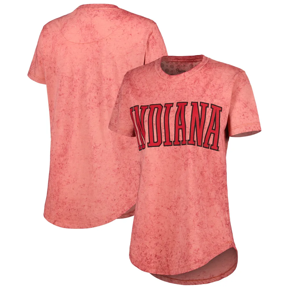 T-shirt Femme Pressbox Crimson Indiana Hoosiers Southlawn Sun-Washed