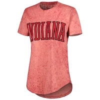 T-shirt Femme Pressbox Crimson Indiana Hoosiers Southlawn Sun-Washed