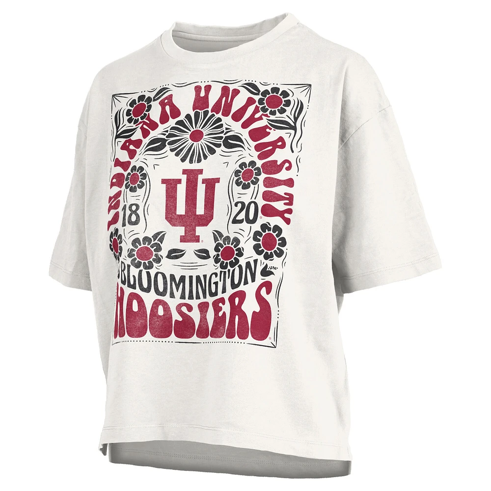 T-shirt oversize blanc Indiana Hoosiers Harmony pour femme Pressbox
