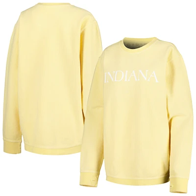 Indiana Hoosiers Comfy Cord Bar Print Sweat-shirt pour femme Jaune Pressbox