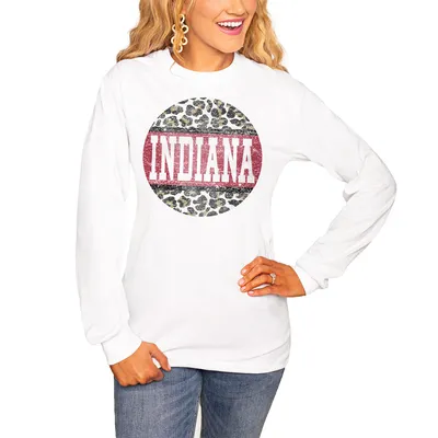 Indiana Hoosiers Women's Scoop & Score Long Sleeve T-Shirt - White