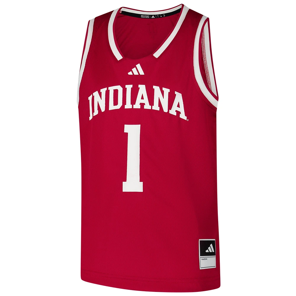 Youth adidas #1 Crimson Indiana Hoosiers Swingman Jersey