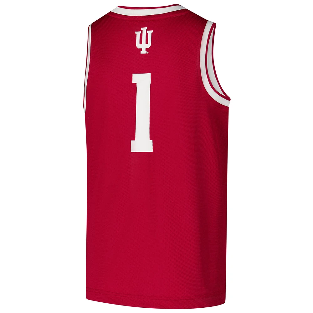 Youth adidas #1 Crimson Indiana Hoosiers Swingman Jersey