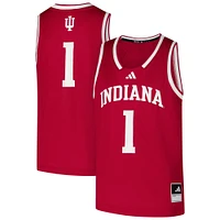 Youth adidas #1 Crimson Indiana Hoosiers Swingman Jersey