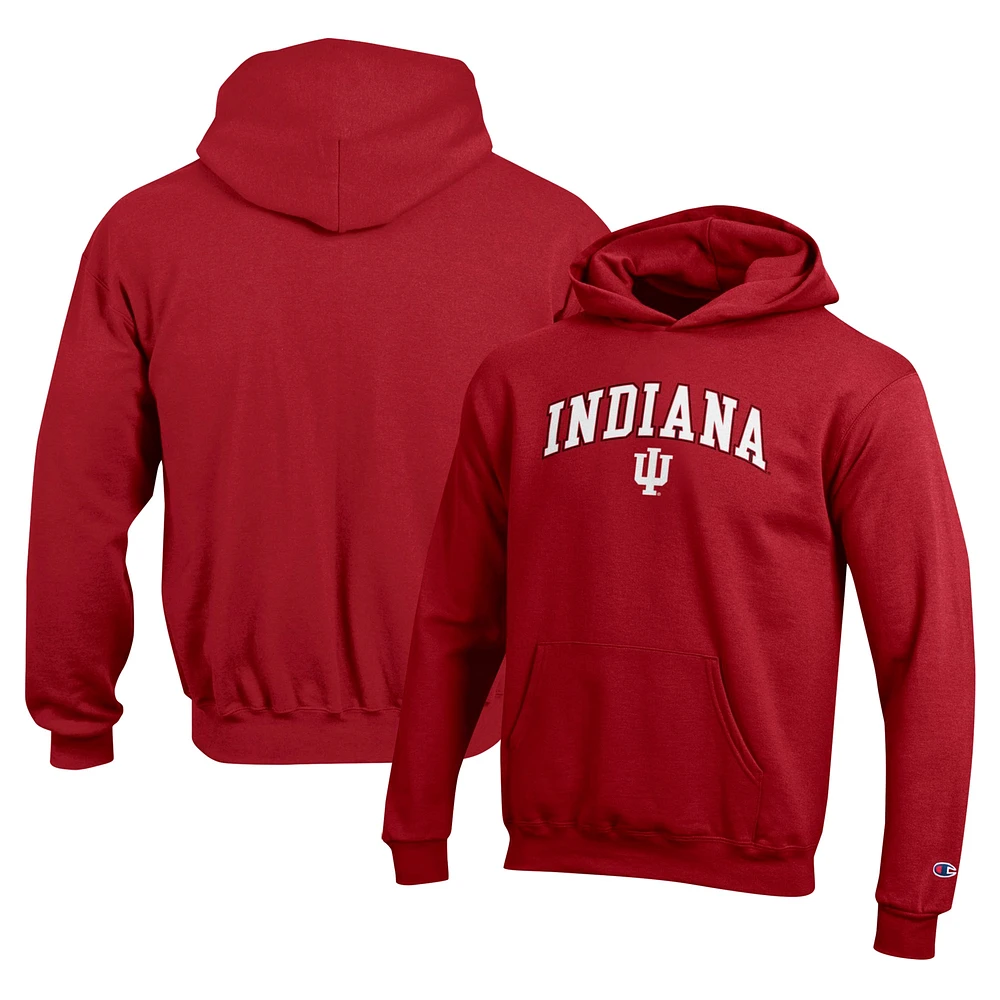 Youth Champion Crimson Indiana Hoosiers Campus Pullover Hoodie