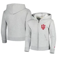 Youth League Collegiate Wear Heather Gray Indiana Hoosiers Full-Zip Hoodie