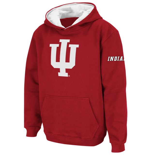 Sweat à capuche avec gros logo Indiana Hoosiers pour jeunes Stadium Athletic Crimson