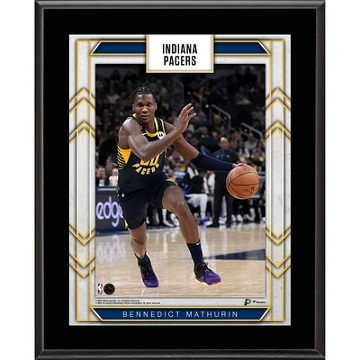 Plaque de joueur sublimée de 10,5" x 13" des Indiana Pacers de Bennedict Mathurin