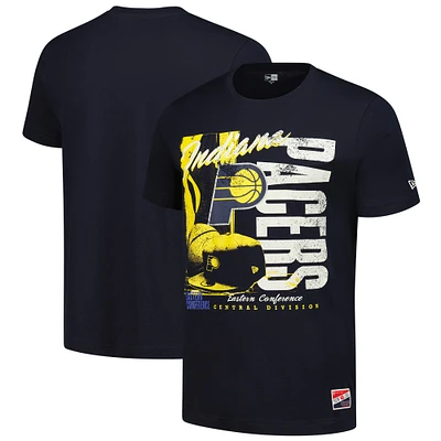 Men's New Era  Navy Indiana Pacers Distressed Throwback Vintage Color Pack T-Shirt