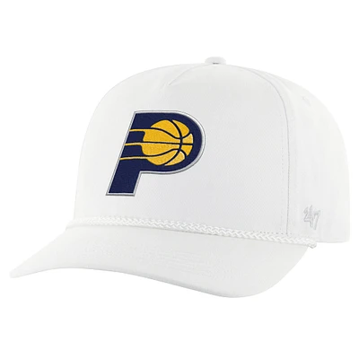 Casquette réglable avec attelage de corde et logo Core des Indiana Pacers '47 blancs pour hommes